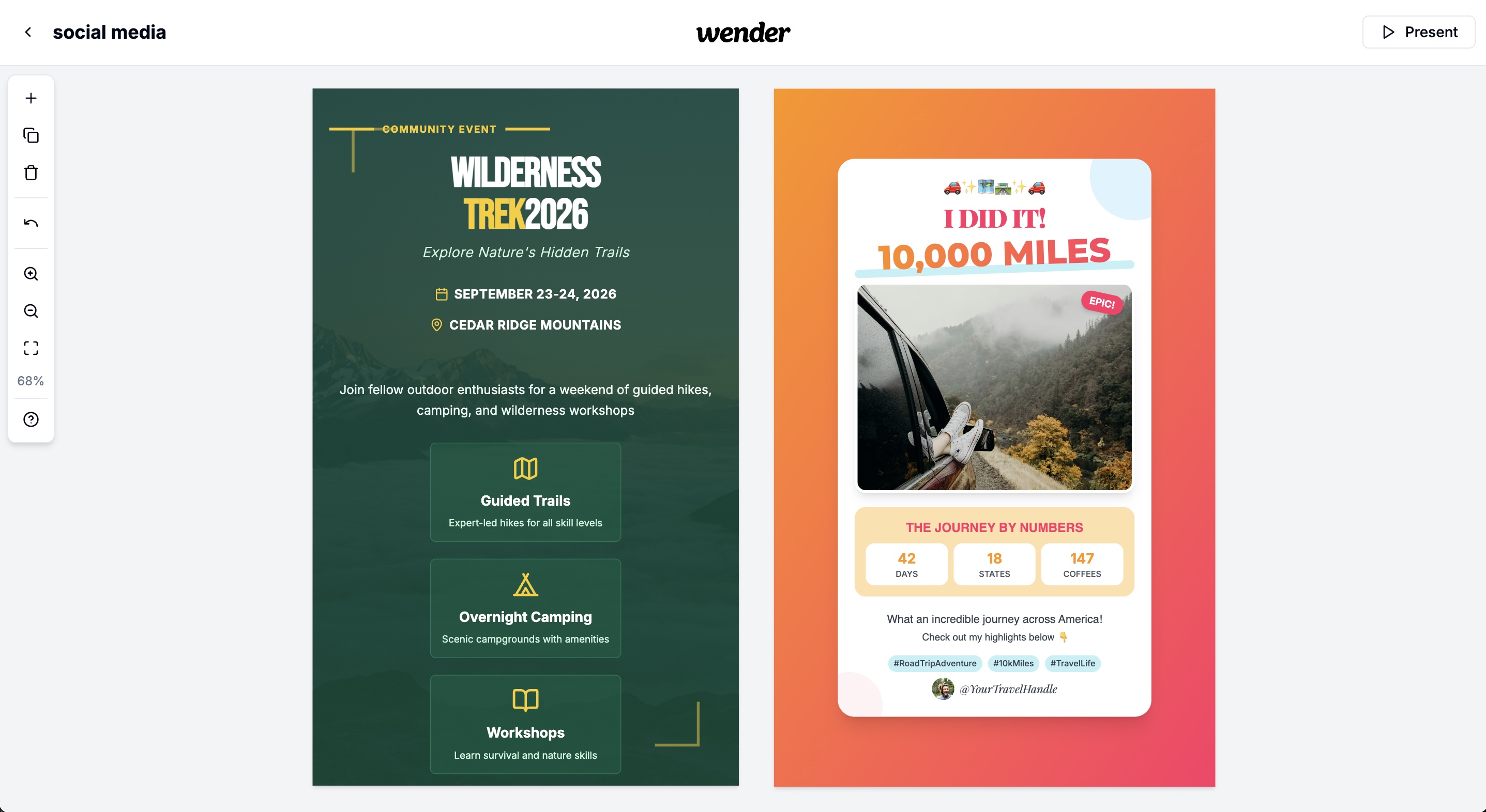 Social Media Design Example
